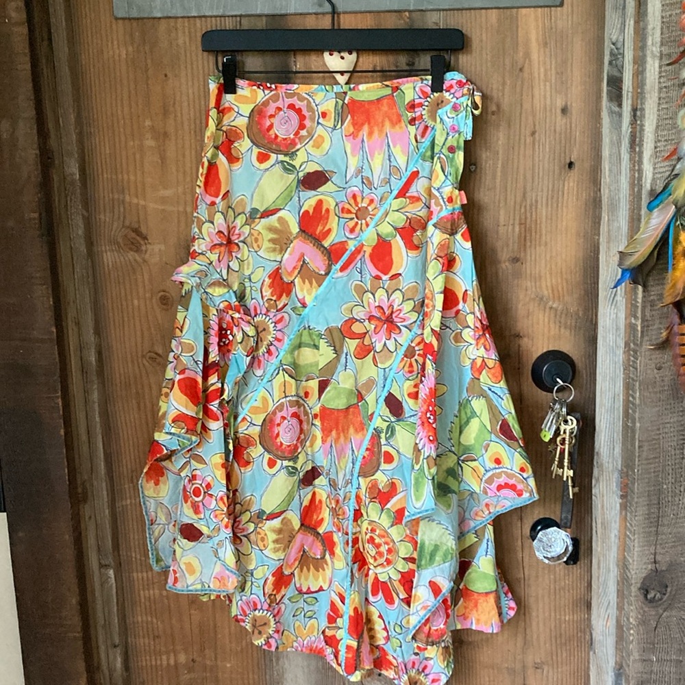 Vintage Floral cotton Oilily Skirt size36 4/6